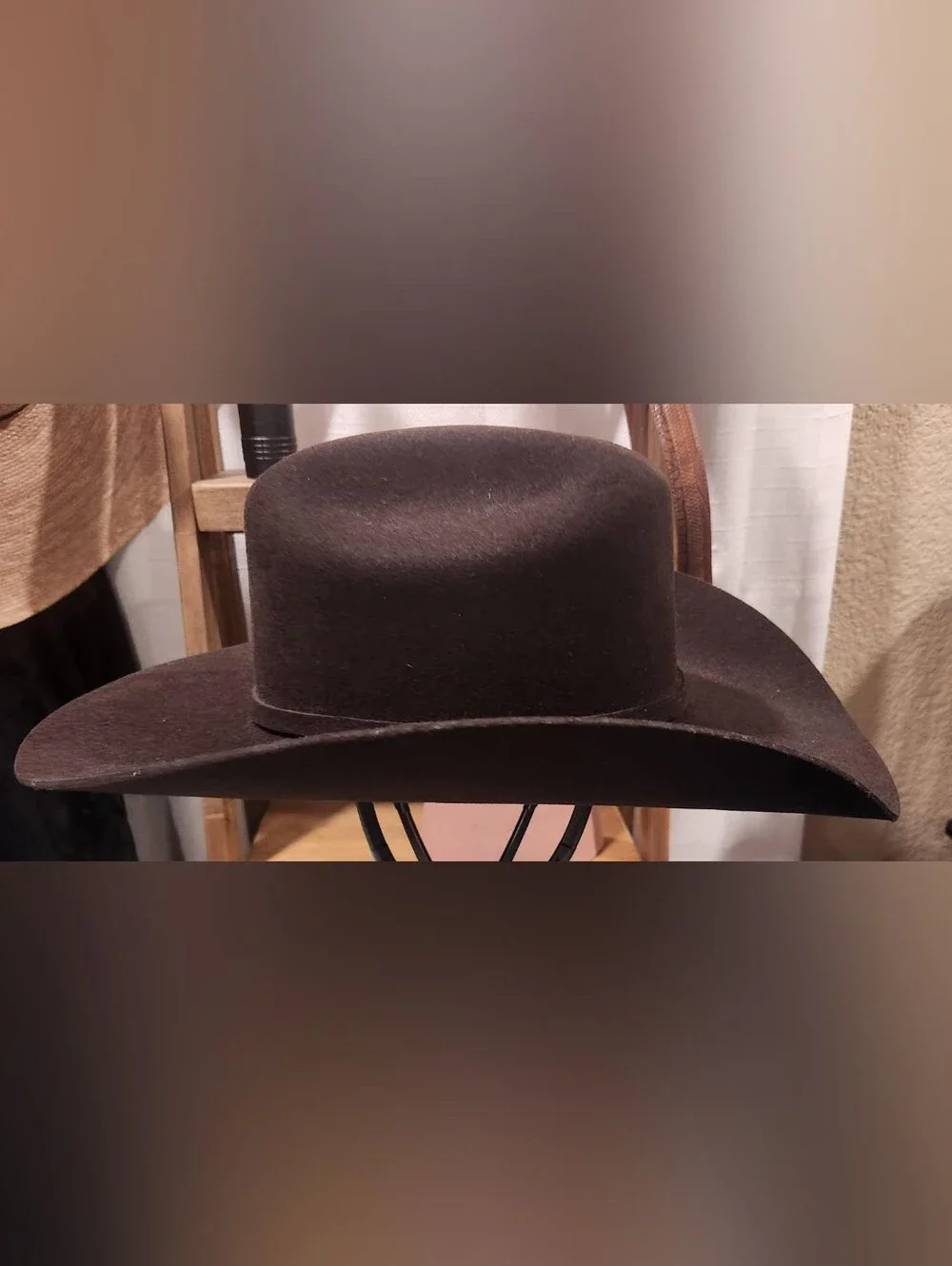Men's Stallion Stetson XXX Dark Brown Felt Western Hat with Silver Buckle
